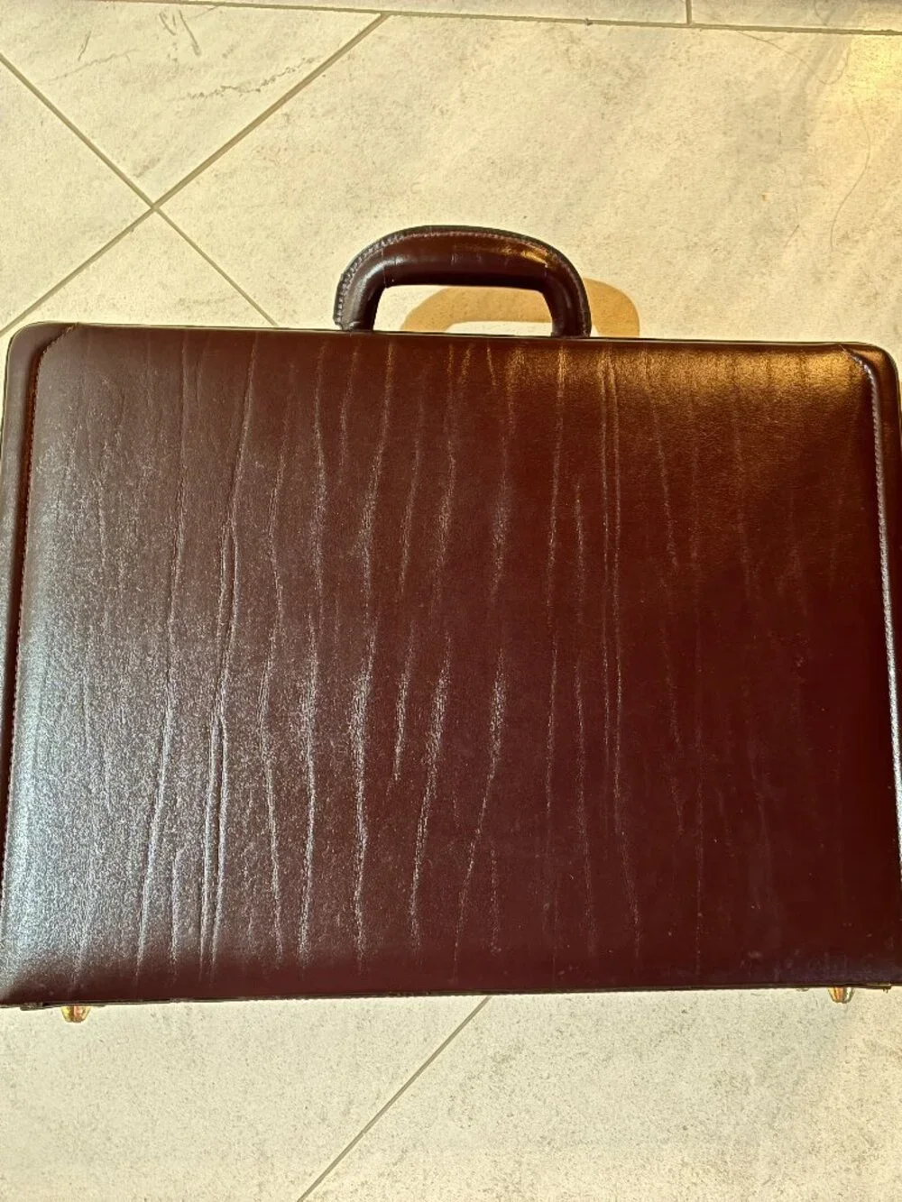 Full-grain Leather attache case. Never been used.